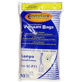 Sanyo Transformax Vacuum Bags Microfiltration with Closure - 10 Pack