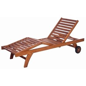 All Things Cedar Overlea 4-Position Teak Chaise Lounge by All Things Cedar