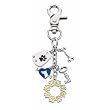 Dog Paw Circle Handbag Charm Keychain