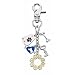 Dog Paw Circle Handbag Charm Keychain