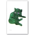 Untitled (Green Cat), c. 1956 by Andy Warhol Art Print Poster