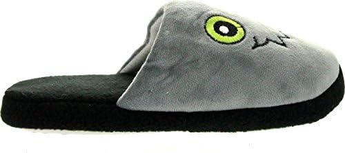 Static Footwear Boys Fun Monster Character Open Back House Slippers,Grey,12/13