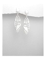 Peacock Earrings In 92.5 Sterling Silver