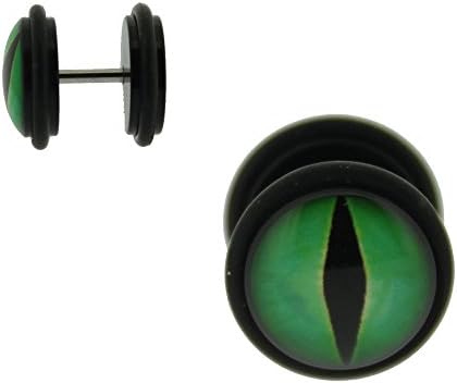 Black Acrylic Fake Plug with Eye
