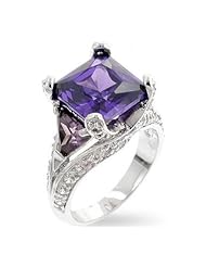 Purple CZ Cocktail Ring