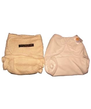 Nature Babies Bamboo Lovable with wrap Starter Pack - Size 1 (birth to around 15lbs) - Natural