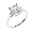2.66ct CZ Diamond Sterling Silver Engagement Rings