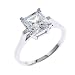 2.66ct CZ Diamond Sterling Silver Engagement Rings