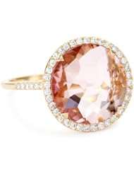 Suzanne Kalan "The Classics" Round Salmon Topaz Ring