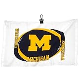 MICHIGAN WOLVERINES OFFICIAL PRINTED LOGO GOLF TOWEL