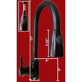 New Design Oil Rubbed Bronze Pull Out Kitchen Faucet