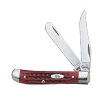 Case Cutlery 784 Case Pocket Worn Old Red Mini Trapper Pocket Knife with Stainless Steel Blades, Old Red Bone