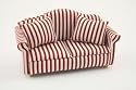 Dolls House 1/12 Scale/ Red And White Sofa/ Brand New