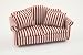 Dolls House 1/12 Scale/ Red And White Sofa/ Brand New