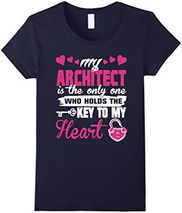 Women's Architect Shirt - Architect Key Heart Shirt XL Navy