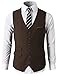 H2H Mens Formal Slim Fit Premium Business Dress Suit Button Down Vests