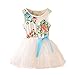 Sunsent Girls Summer Sleeveless Floral Dress One Piece Skirt Tutu Sundress