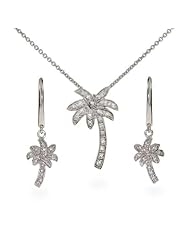 Palm Tree Necklace and Earring Set
