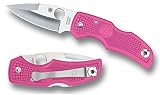 Spyderco Native Lightweight Plain Edge Knife, Pink
