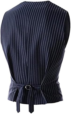 Chantye Men's Pinstripe Formal Casual Slim Fit Business Suit Vest Waistcoat