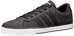 adidas NEO Men's SE Daily Vulc Lifestyle Skateboarding Shoe,Black/Black/White,11 M US