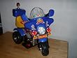 Childrens Battery Operated Rechargeable Electric Police Motorcycle Bike- Regular Size; Blue Color