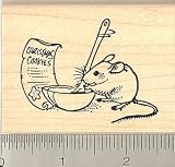 Not a Creature Was Stirring, Except for This Mouse Rubber Stamp - Wood Mounted