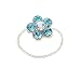 Toe Ring - T23 - Crystal Illusion - Flower ~ Aqua (Blue)