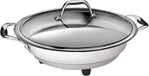 CucinaPro 1454 Stainless Steel Round Classic Electric Skillet 16 Inch