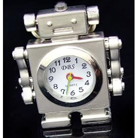 Robot Gifts Silver Key Chain Clip Pocket Watch Keychain Watches