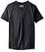 Under Armour Boys' Dual Logo T-Shirt, Carbon Heather (090)/Fuel Green, Youth Large