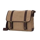 The Riverside Collection 16" Flap Over Canvas Tablet Laptop Messenger Bag