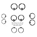 Pair of Steel Captive Bead Ring CBR Earrings 20,18,16,14 Gauge