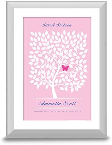 QGB005 Personalized Quinceanera Signature Alternative Guest Book with a butterfly -Package Kit 20x30 Inches for 150-200 Guests