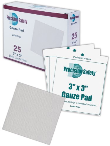 Magid GZPD3X3 White Cotton 4-Ply Precision Safety Sterile Latex-Free Woven Gauze Pad, 3" Length x 3" Width (Case of 2500)