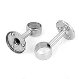 uxcell　服レバーブラケット　ステンレススチール素材　シルバートーン　32mmの直径　8枚入り