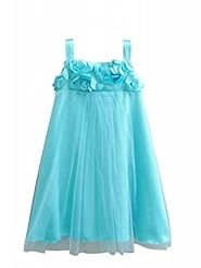 Girls Empire   Waistline Satin/Tulle Floral Print Mesh Flower-Girl Dress 