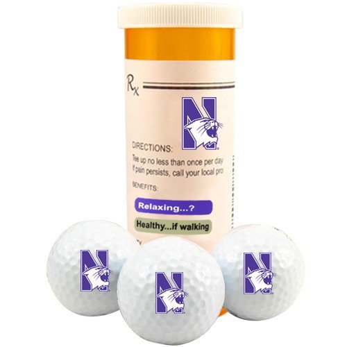 Northwestern Wildcats Rx Three Pack Golf Balls