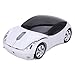 HDE 2.4GHz Sports Car Shape Wireless Ergonomic Optical Mouse with Adjustable DPI (California Silver)