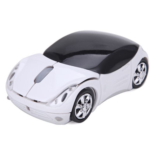HDE 2.4GHz Sports Car Shape Wireless Ergonomic Optical Mouse with Adjustable DPI (California White) HDE 2.4GHz Sports Car Shape Wireless Ergonomic Optical Mouse with Adjustable DPI (California White)
