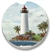 Palm Tree Lighthouse Car Coaster, Single