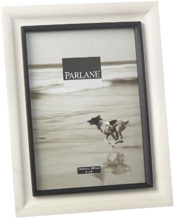 Timeless Black & White Photo Frame 6" x 8" photo - Free Standing & Wall Hanging