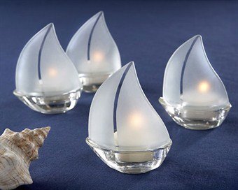 Set Sail Frosted Glass of 4