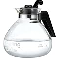 Medelco 12-Cup Glass Stovetop Whistling Kettle