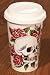 Ed Hardy Skull & Roses Paper Style Ceramic Coffee Cup