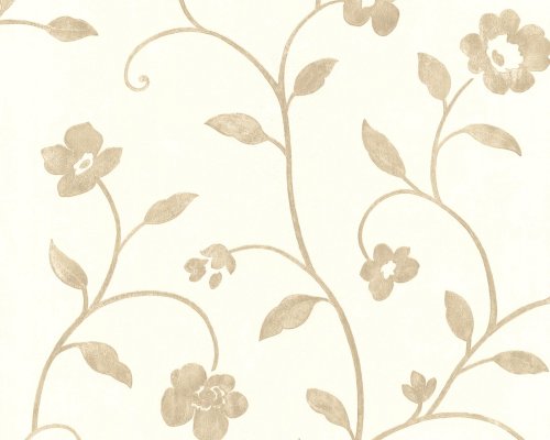 A.S. Cr&eacute;ation 6762-45 Tapete, florales Muster, wei&szlig; gold