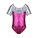 Baby Girls One-piece Shiny Athletic Leotard Ballet Tutu with Bow