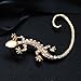Somsakbuy @1PCS Beautiful Zircon Alloy Gecko Pattern Earrings