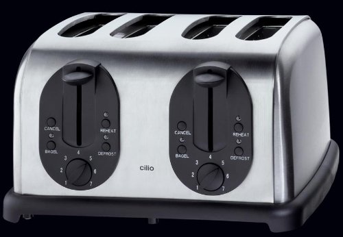 Toaster 4 Scheiben satiniert Edelstahl