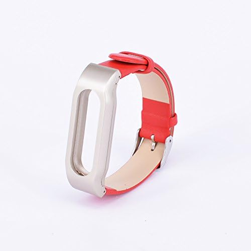 Thunbird New Leather Wrist Band Strap Bracelet for Xiaomi Mi Band Red (Host is not included)